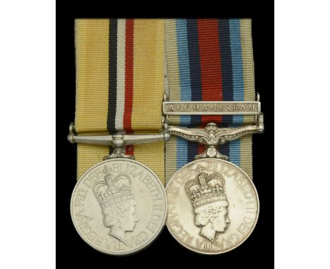 Pair: Private B. L. Williams, Royal Welsh  Iraq 2003-11, no clasp (25223776 Pte B L Williams R Welsh); Operational Service Me