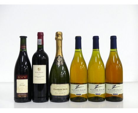 1 bt KWV Pinotage 1998 Western Cape i.n 1 bt Neil Ellis Cabernet Sauvignon Merlot 2003 Stellenbosch i.n 1 bt Graham Beck Made