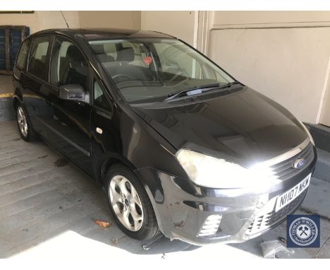 A Ford C-Max Style 5-door estate motor car, registration NH07 NKM, mileage 71,060, black, with full glass panoramic roof, fir