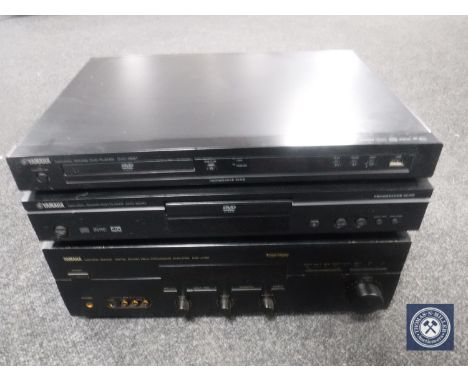 A Yamaha Natural Sound DVD player model DVDS661 together with a another model DVDS540 and a Yamaha Natural Sound digital soun