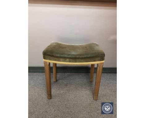 A 1953 Elizabeth II coronation stool, stamped North &amp; Sons, West Wycombe, together with a ticket stub and a coronation pr