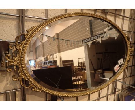 Oval bevel edged mirror 