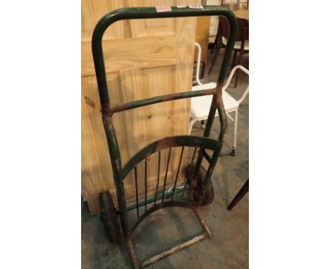 Large vintage tubular steel sack trunk 