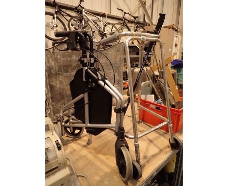 Two walking aids and walkers stick 