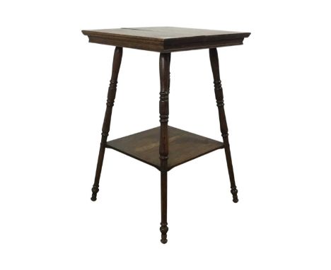 IN THE MANNER OF E.W. GODWIN (BRITISH, 1833-1886), AESTHETIC PERIOD OAK OCCASIONAL TABLE, ALONG WITH A MAHOGANY OCCASIONAL TA