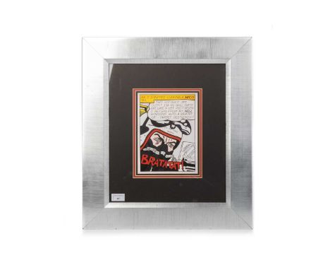 ROY LICHTENSTEIN (AMERICAN 1923 - 1997), BRATATAT! colour plate lithograph on papermounted, framed and under glassNote: Certi