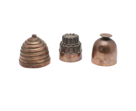 in the form of a beehive, converted to a light, stamped Temple &amp; Crook with registration kite mark, height 12cm; together