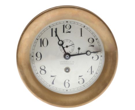 the steel dial with Arabic numerals, seconds dial and Fast/Slow arrow, retailed by the Chelsea Clock Company, serial number 2