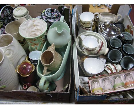 A Royal Winton 25th Anniversary Tea Service, Chinese tea service, vases etc:- Two Boxes