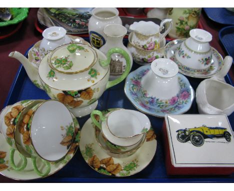 Goss 'Viscount Lascelles, HRH Princess Mary' Vase and 'Goldsborough Hall' Vase, Aynsley 1920's tea for two set, Foley, Albert