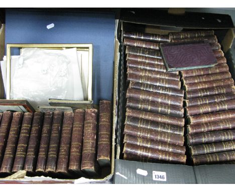 The Waverley Novels, History of The Royal Horse Artillery prints, etc:- Two Boxes and a case of records.