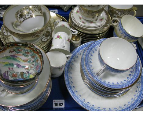 A Late XIX Century Tea Service, with swag decoration, Noritake tea service etc:- One Tray