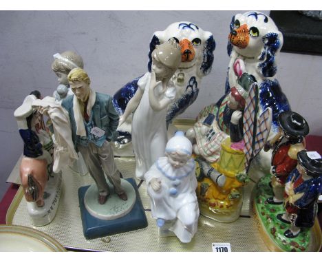 Casades, Nao, reproduction Staffordshire and other figures:- One Tray