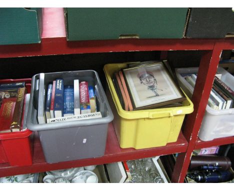 Books - Antique Collectors, including Millers, Lyle. Moors Line magazines. Four Sporting Life Horse Racing character prints e
