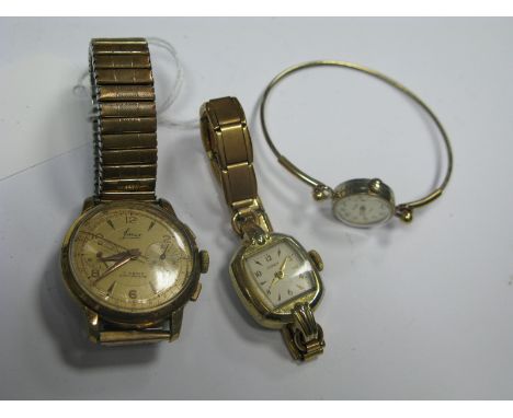 Janex 17 Rubis Antimagnetic Vintage Gent's Wristwatch, the signed dial with Arabic numerals, centre seconds and two subsidiar