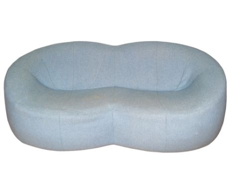 2008, Pierre Paulin for Pumpkin A light blue sofa  Dimensions: 12 in. (H) x 68 in. (W) x 32 in. (D) 