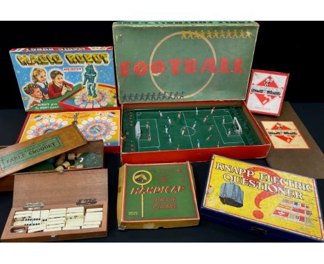 Toys &amp; Games - Chesterfield table Croquet, tin table football, Knapp Electic Questioner, early card piece Monopoly, Handi