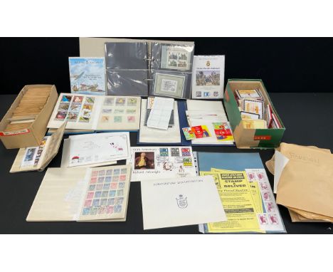 Stamps - GB first class greetings label stamps 1st and 2nd class full booklets inc Rupert Bear, Paddington Bear, Lord of the 