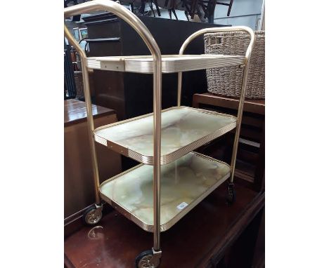 A vintage tea trolley. 