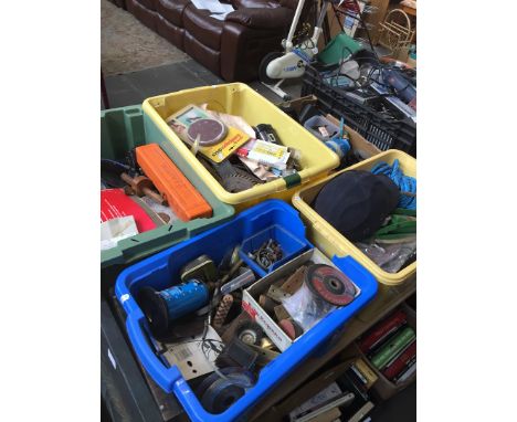 Six boxes of tools and engineering items 