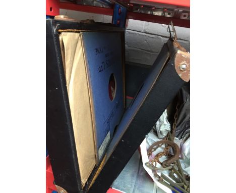 A case of vintage records 