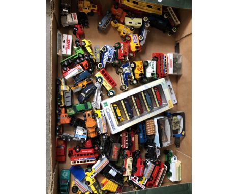 A box of toy cars - Dinky, matchbox, Corgi etc