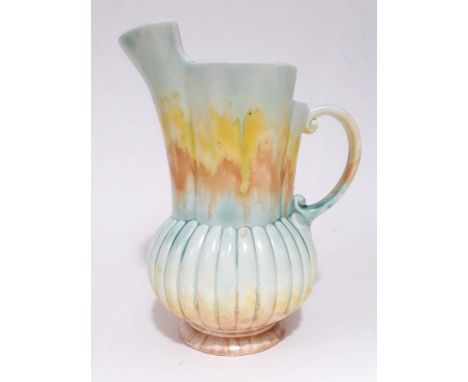 A Crown Devon Art Deco pottery jug, height 23cm. 