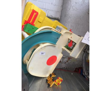 A childs vintage garage toy 