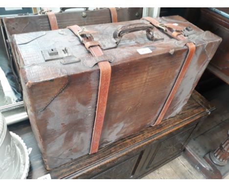 A crocodile skin effect vintage travel case 