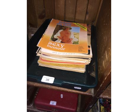 A box of Canadian vintage adult magazine,25 magazines,