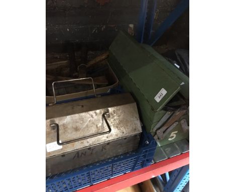 Three boxes of engineering and garage tools 