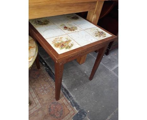 A tile top side table 