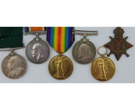 A Hudson family medal group and ephemera, comprising an Edwardian VII Long Service and Good Conduct medal to 2165 L. Cpt H. H