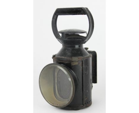 A British Railways Signalman lamp, embossed B.R. (M), 28.5cm