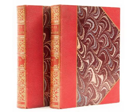 La Fontaine (Jean de) Fables, 2 vol., number 46 of 50 sets on Whatman, in an edition of 100 sets, half-titles, engraved portr