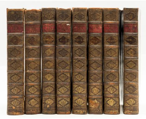 Moreri (Louis) Le Grand Dictionaire Historique, ou Le Mêlange Curieux de L'Histoire Sacrée et Profane, 8 vol., half-title and