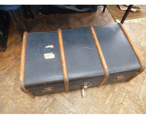 Wooden banded cabin trunk 