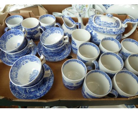 Spode Italian teapot, cups &amp; saucers, mugs etc.