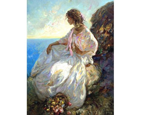 JOSÉ ROYO (b.1945) Resting on the cliff top, serigraph, signed in pen and numbered 38/160, 116cm x 88cmPlease note that this 