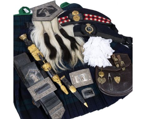 A FINE GROUP OF SCOTTISH REGALIA  reputedly formerly the property of Colonal Campbell, to include a Scottish Officers gilt br