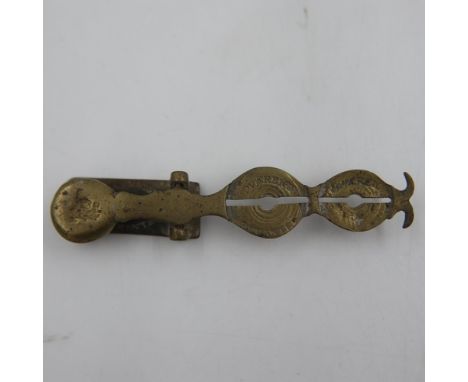 A set of 19th century brass pocket sovereign scales. UK P&amp;P Group 1 (£16+VAT for the first lot and £2+VAT for subsequent 