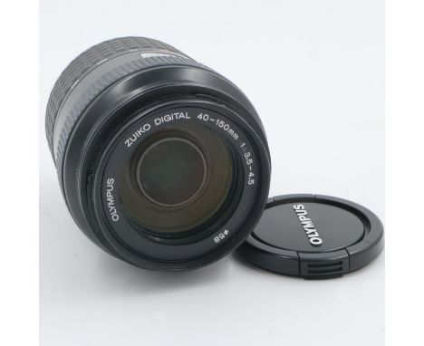 Olympus digital 40-150mm 1.3.5-4.5 zoom lens. UK P&amp;P Group 2 (£20+VAT for the first lot and £4+VAT for subsequent lots) 