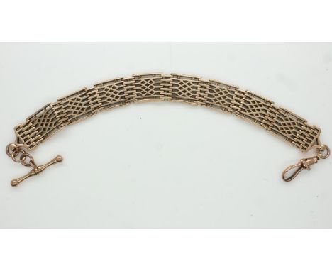 9ct gold bracelet, L: 18cm, 30.5g. UK P&amp;P Group 1 (£16+VAT for the first lot and £2+VAT for subsequent lots) 