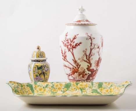 Part tea services,  Shelley "Indian Tree" in a traditional palette, Coalport 'Indian Tree Blue', Copeland Spode, 'Indian Tree