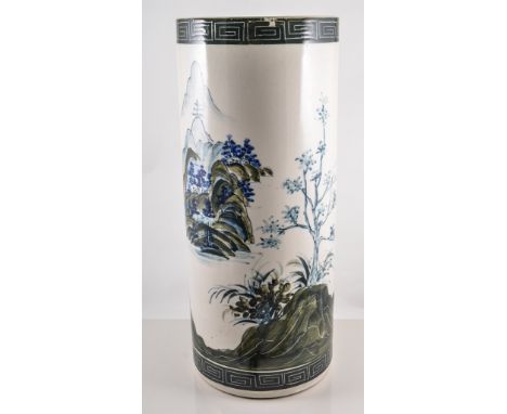 Modern ceramic umbrella stand in the Japanese style, 50cm high.