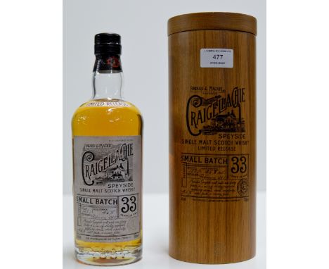 RARE EDWARD & MACKIE "CRAIGELLACHIE" LIMITED RELEASE 33 YEARS OLD SMALL BATCH SPEYSIDE SINGLE MALT SCOTCH WHISKY, BATCH NUMBE