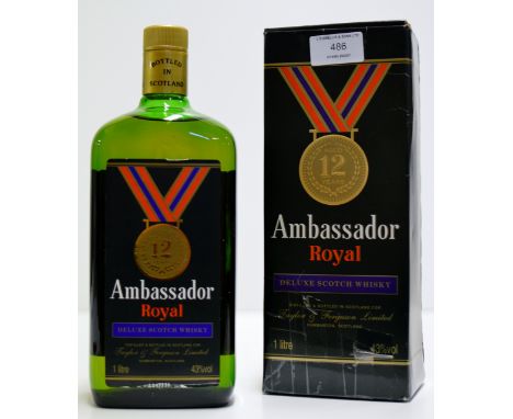 TAYLOR & FERGUSON "AMBASSADOR ROYAL" DELUXE SCOTCH WHISKY WITH PRESENTATION BOX - 1 LITRE, 43% VOL     
