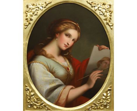 After Luigi Pompignoli (Italian, 19th C.) Portrait of a young lady artistoil on canvas74 x 58cm***CONDITION REPORT***Oil on c