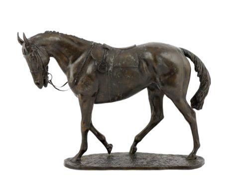 Bernard Winskill (d.1980), a Royal Worcester foundry bronze model of Dunfermline, artist's copy, 1978, 38cm long, 27cm highPr
