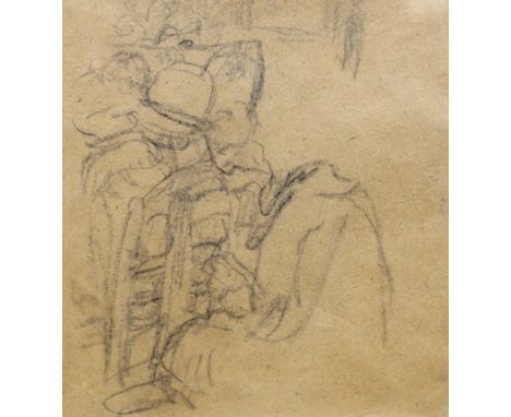 Gwendolen John (Welsh, 1879-1939) Study of four women seated in churchpencil drawing16 x 15cm***CONDITION REPORT***Pencil on 